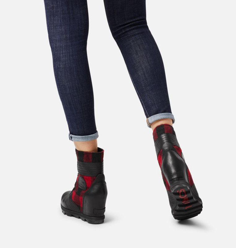 Womens Wedges Black/Red - Sorel Lexie™ Boot - 286150-TEI